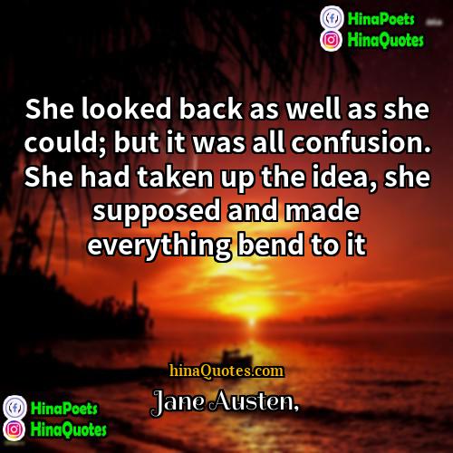 Jane Austen Quotes | She looked back as well as she